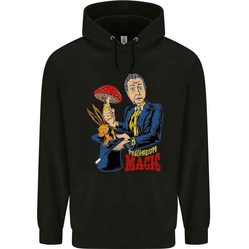 Mushroom Magic LSD Drug Culture Festival Mens 80% Cotton Hoodie Black