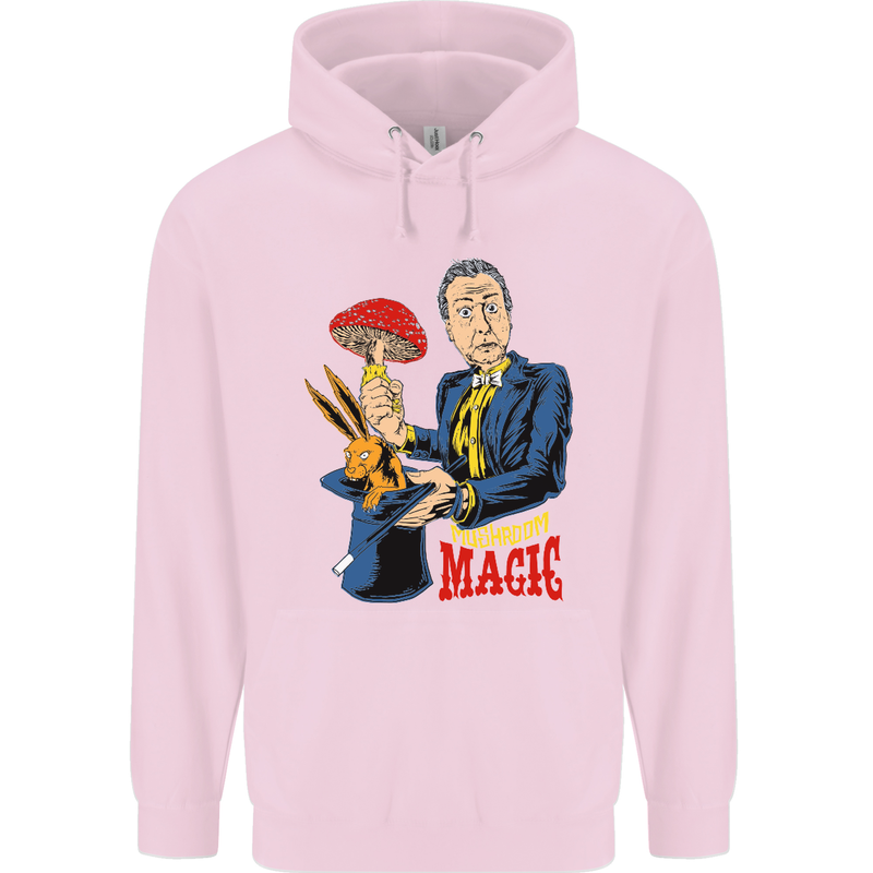 Mushroom Magic LSD Drug Culture Festival Mens 80% Cotton Hoodie Light Pink