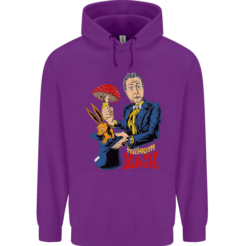 Mushroom Magic LSD Drug Culture Festival Mens 80% Cotton Hoodie Purple