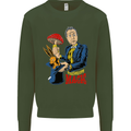 Mushroom Magic LSD Drug Culture Festival Mens Sweatshirt Jumper Forest Green