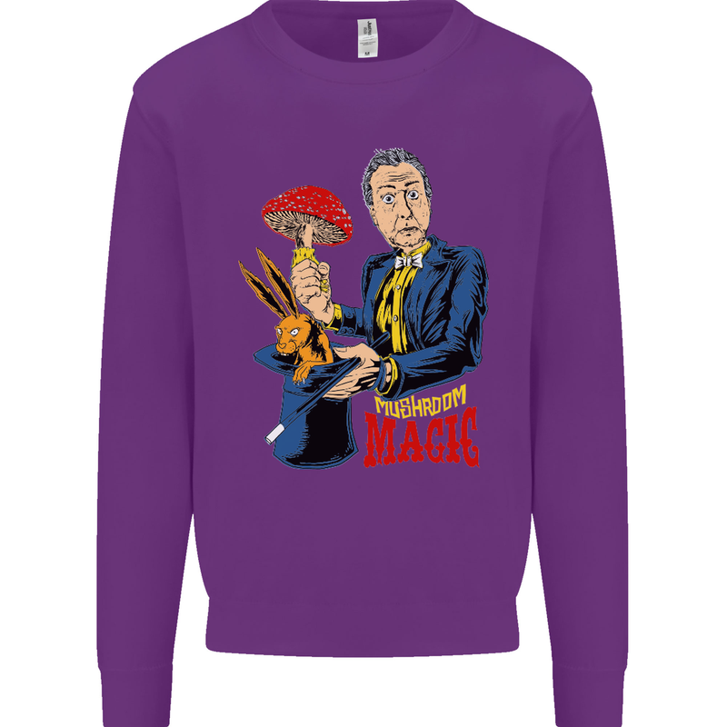 Mushroom Magic LSD Drug Culture Festival Mens Sweatshirt Jumper Purple