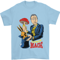 Mushroom Magic LSD Drug Culture Festival Mens T-Shirt Cotton Gildan Light Blue