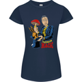 Mushroom Magic LSD Drug Culture Festival Womens Petite Cut T-Shirt Navy Blue