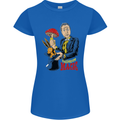 Mushroom Magic LSD Drug Culture Festival Womens Petite Cut T-Shirt Royal Blue