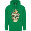 Mushroom Skull Nature Ecology Toadstool Childrens Kids Hoodie Irish Green