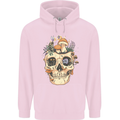Mushroom Skull Nature Ecology Toadstool Childrens Kids Hoodie Light Pink