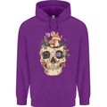 Mushroom Skull Nature Ecology Toadstool Childrens Kids Hoodie Purple