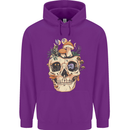 Mushroom Skull Nature Ecology Toadstool Childrens Kids Hoodie Purple
