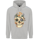 Mushroom Skull Nature Ecology Toadstool Childrens Kids Hoodie Sports Grey