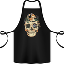 Mushroom Skull Nature Ecology Toadstool Cotton Apron 100% Organic Black