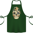 Mushroom Skull Nature Ecology Toadstool Cotton Apron 100% Organic Forest Green