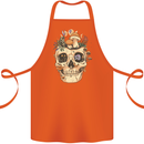 Mushroom Skull Nature Ecology Toadstool Cotton Apron 100% Organic Orange