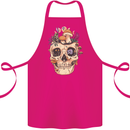 Mushroom Skull Nature Ecology Toadstool Cotton Apron 100% Organic Pink