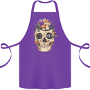 Mushroom Skull Nature Ecology Toadstool Cotton Apron 100% Organic Purple