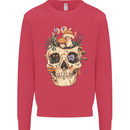 Mushroom Skull Nature Ecology Toadstool Kids Sweatshirt Jumper Heliconia