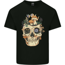 Mushroom Skull Nature Ecology Toadstool Kids T-Shirt Childrens Black