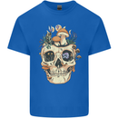 Mushroom Skull Nature Ecology Toadstool Kids T-Shirt Childrens Royal Blue