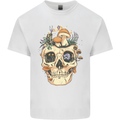 Mushroom Skull Nature Ecology Toadstool Kids T-Shirt Childrens White