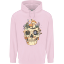 Mushroom Skull Nature Ecology Toadstool Mens 80% Cotton Hoodie Light Pink