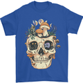 Mushroom Skull Nature Ecology Toadstool Mens T-Shirt Cotton Gildan Royal Blue