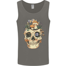 Mushroom Skull Nature Ecology Toadstool Mens Vest Tank Top Charcoal
