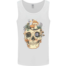 Mushroom Skull Nature Ecology Toadstool Mens Vest Tank Top White