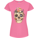 Mushroom Skull Nature Ecology Toadstool Womens Petite Cut T-Shirt Azalea