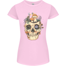 Mushroom Skull Nature Ecology Toadstool Womens Petite Cut T-Shirt Light Pink