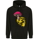 Mushroom Skull Toadstool Magic Gothic Childrens Kids Hoodie Black