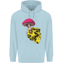 Mushroom Skull Toadstool Magic Gothic Childrens Kids Hoodie Light Blue