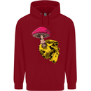 Mushroom Skull Toadstool Magic Gothic Childrens Kids Hoodie Red