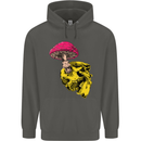 Mushroom Skull Toadstool Magic Gothic Childrens Kids Hoodie Storm Grey