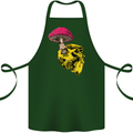 Mushroom Skull Toadstool Magic Gothic Cotton Apron 100% Organic Forest Green
