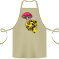 Mushroom Skull Toadstool Magic Gothic Cotton Apron 100% Organic Khaki