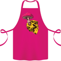 Mushroom Skull Toadstool Magic Gothic Cotton Apron 100% Organic Pink