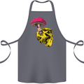 Mushroom Skull Toadstool Magic Gothic Cotton Apron 100% Organic Steel