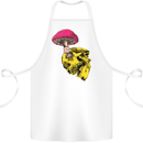 Mushroom Skull Toadstool Magic Gothic Cotton Apron 100% Organic White