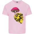 Mushroom Skull Toadstool Magic Gothic Kids T-Shirt Childrens Light Pink