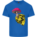 Mushroom Skull Toadstool Magic Gothic Kids T-Shirt Childrens Royal Blue