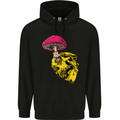 Mushroom Skull Toadstool Magic Gothic Mens 80% Cotton Hoodie Black