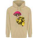 Mushroom Skull Toadstool Magic Gothic Mens 80% Cotton Hoodie Sand