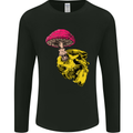 Mushroom Skull Toadstool Magic Gothic Mens Long Sleeve T-Shirt Black