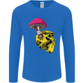 Mushroom Skull Toadstool Magic Gothic Mens Long Sleeve T-Shirt Royal Blue