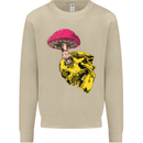 Mushroom Skull Toadstool Magic Gothic Mens Sweatshirt Jumper Sand