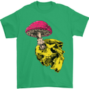 Mushroom Skull Toadstool Magic Gothic Mens T-Shirt Cotton Gildan Irish Green