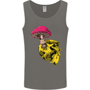 Mushroom Skull Toadstool Magic Gothic Mens Vest Tank Top Charcoal