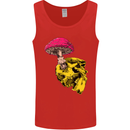 Mushroom Skull Toadstool Magic Gothic Mens Vest Tank Top Red