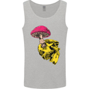 Mushroom Skull Toadstool Magic Gothic Mens Vest Tank Top Sports Grey