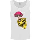 Mushroom Skull Toadstool Magic Gothic Mens Vest Tank Top White
