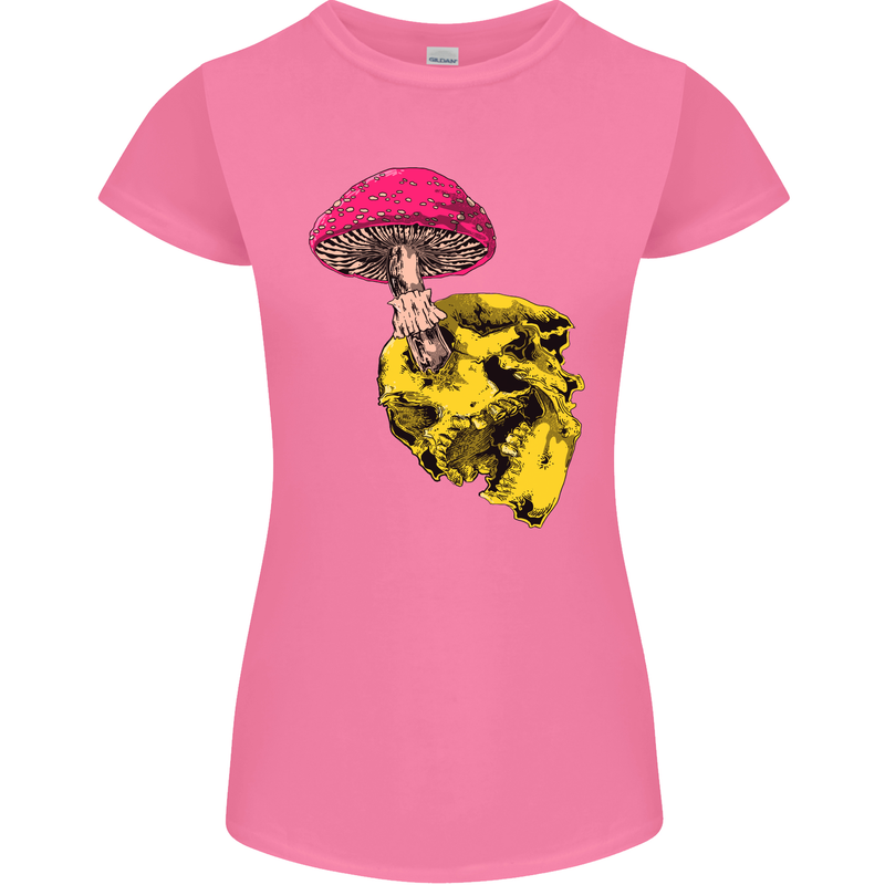 Mushroom Skull Toadstool Magic Gothic Womens Petite Cut T-Shirt Azalea